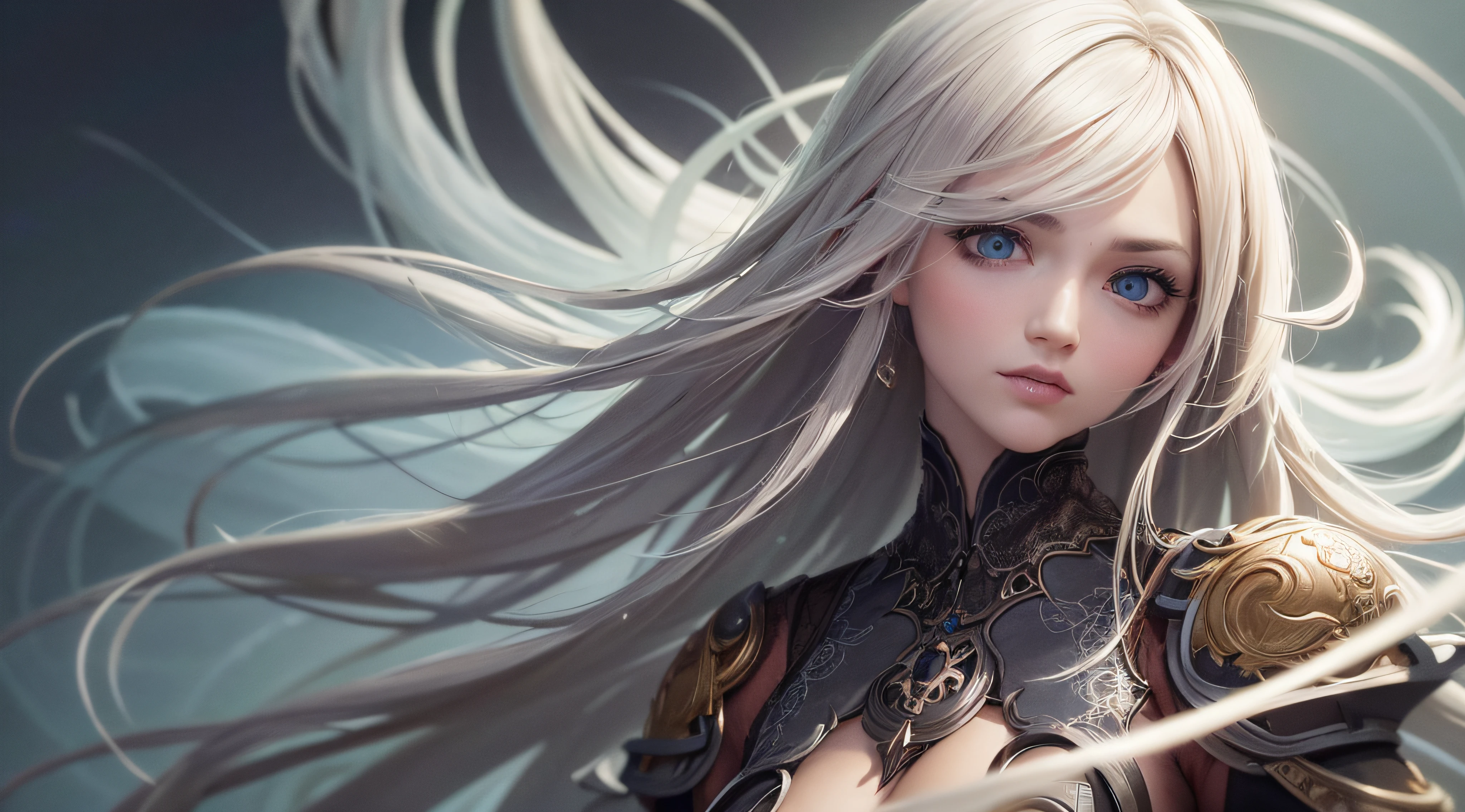 Retrato 8k de ciborgue bonito com cabelo castanho, intrincado, elegante, altamente detalhado, majestoso, fotografia digital, Arte de Artgerm e Ruan Jia e Greg Rutkowski Pintura Surreal filigrana borboleta dourada, broken part, side-lighting, belos olhos finamente detalhados: 1.2), HDR,