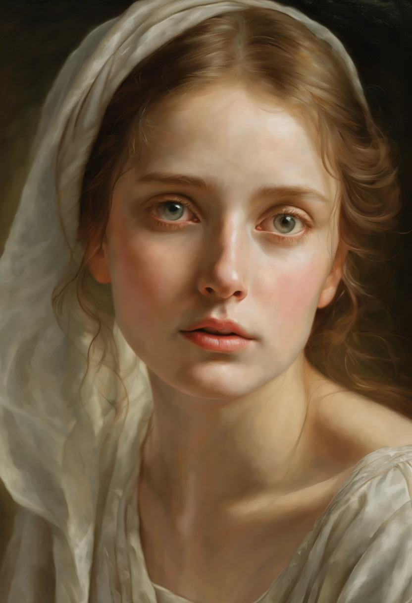 (best quality,realistic:1.37),minimalistic Renaissance oil painting,beautiful detailed eyes,subtle color palette,fine brush strokes,dreamlike atmosphere,luminous glow,soft light and shadow,vivid portrayal of emotions,timeless elegance,meticulous attention to detail,subtle and delicate textures,harmonious composition,understated beauty,classic artistry,tranquil setting,unique perspective.