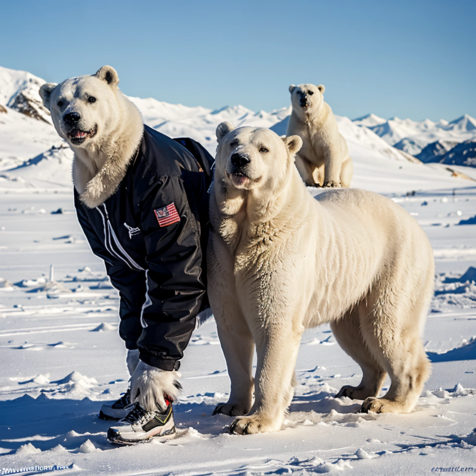Dog and polar bear combined into one animal