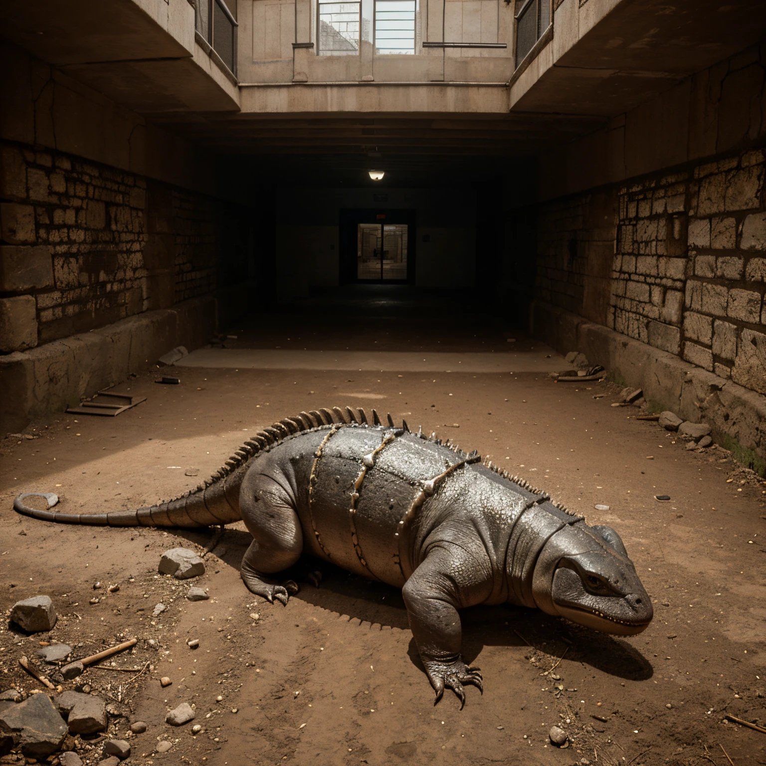 Permian great dying extinction. Lystrosaurus dying