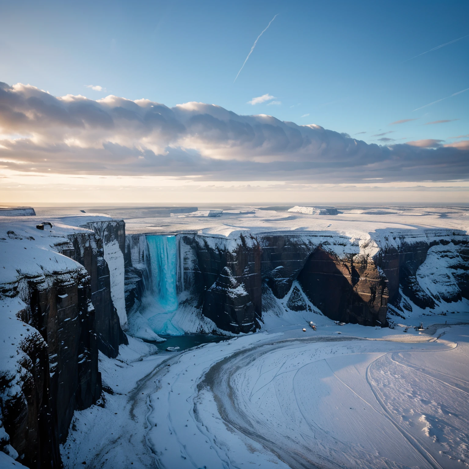 Cliffs of ice innthe north wind