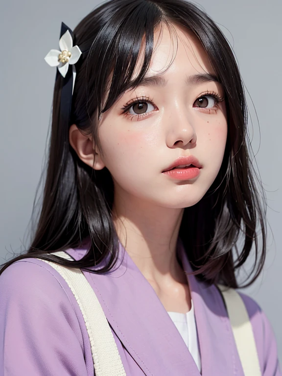 Close up portrait of woman in sailor suit posing for photo, a picture inspired by Yuki Ogura, trending on cg society, shin hanga, Seifuku, japanese girl school uniform, wearing japanese school uniform, chiho, shikamimi, real life anime girl, sakimichan, Young Pretty Gravure Idol, jaeyeon nam