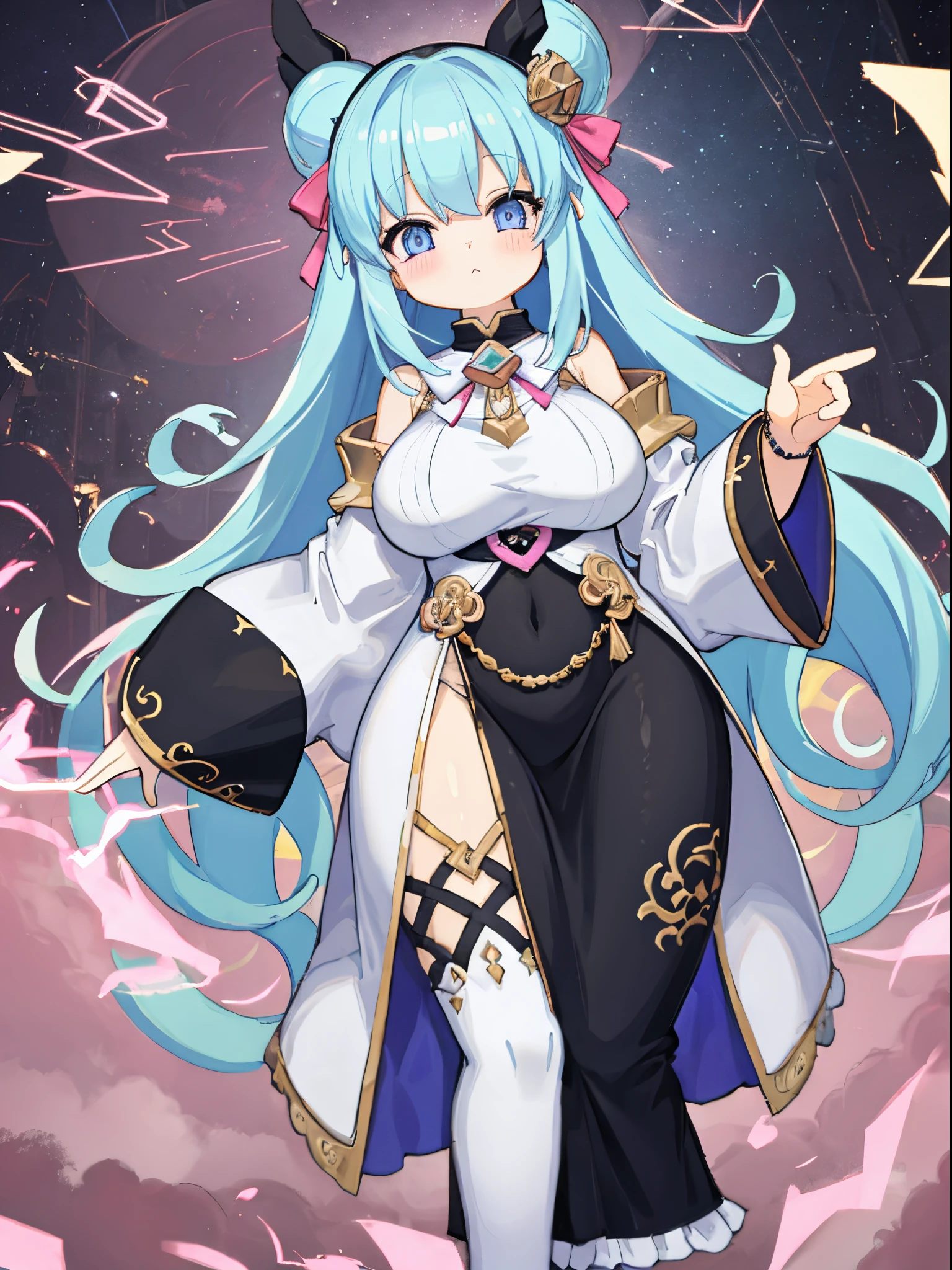 astral curvy girl body, chaos atmosphere
