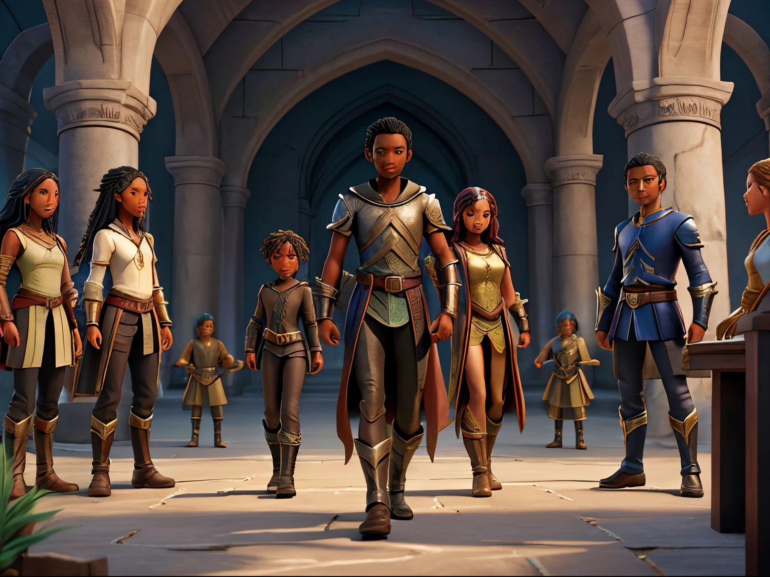 a realistic Fantasy pictures with diversity fantasy characters for book covers. Ie black angel, asian knight, Gap, center, hyper sharp, 16K