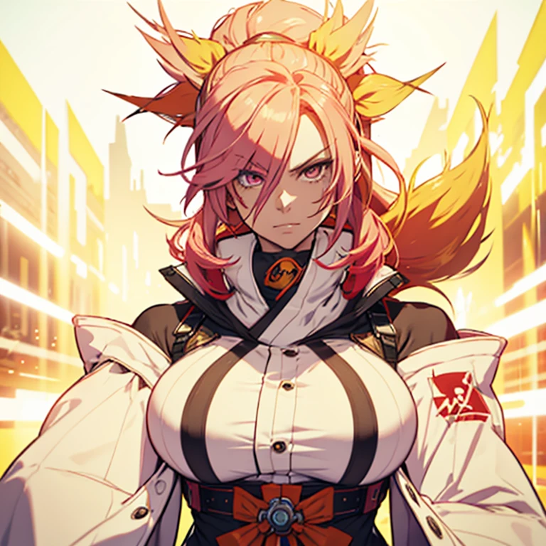 vibrant colors, female, masterpiece, sharp focus, best quality, depth of field, cinematic lighting, vibrant colors, GuiltyGearCharacter LoraCredit: 1 Baiken | Guilty Gear -Strive-