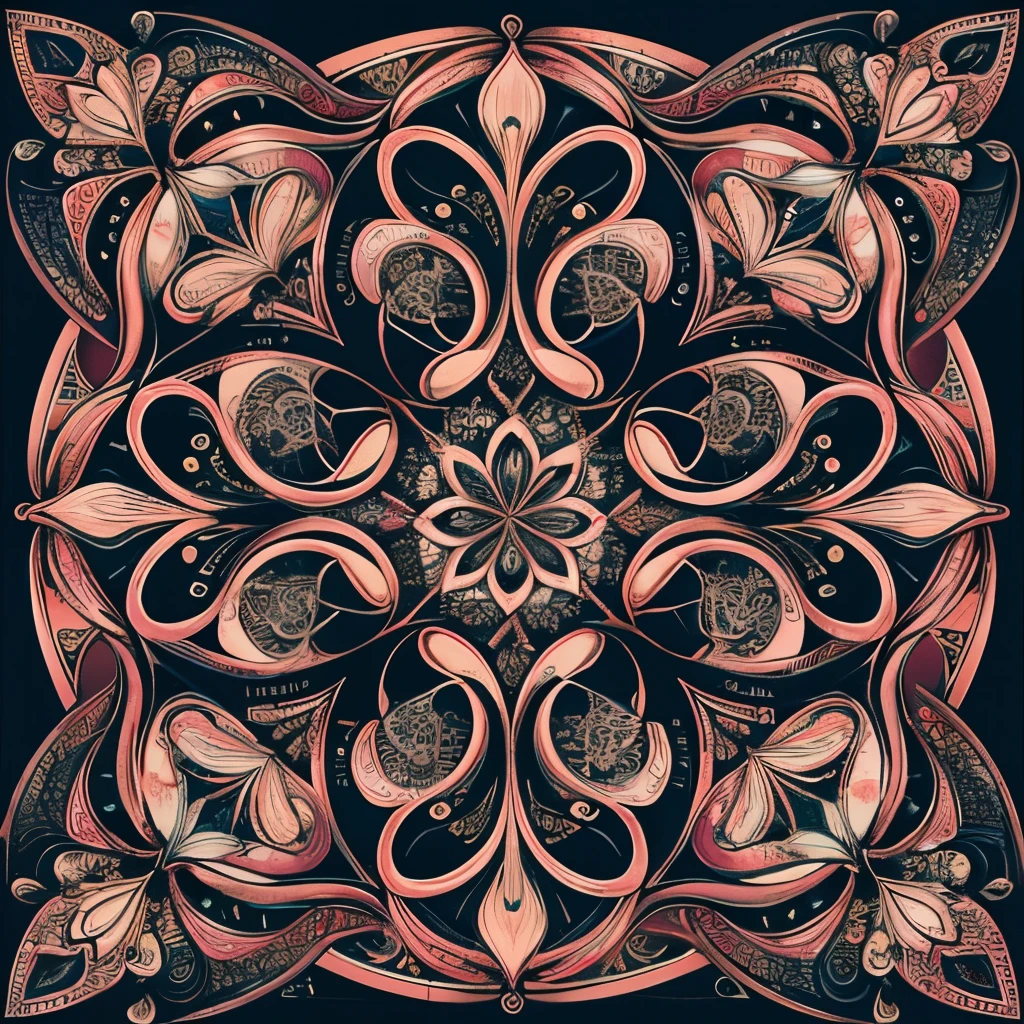 Official Art、unity 8k wall paper、ultra-detailliert、Beautifully Aesthetic、​masterpiece、top-quality、(Zentangle、a Mandala、Tangles、Tangles)、(Fractal Art:1.3)、ighly detailed、Dynamic angles、The most beautiful forms chaos、elegent、Brutalist design、Vibrant colors、romantism、