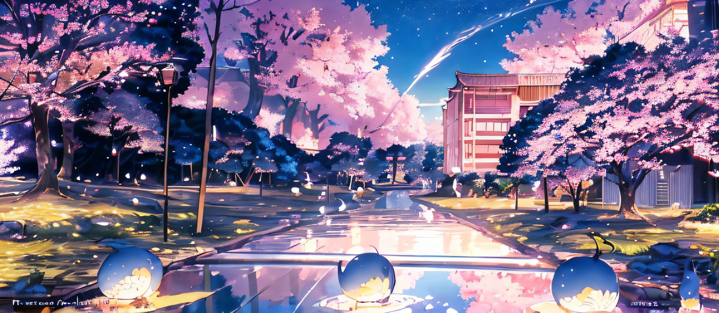The new Hayao Miyazaki, vibrant with colors, Beautiful and detailed characters, Whimsical landscape, Wonderful atmosphere, gentlesoftlighting, Ethereal music, magical beings, Complicated details, Hand drawn illustrations, Intricate patterns, Engaging storyline, Fantasy elements, sweeping vista, light wind, Delicate cherry blossoms, Flowing rivers, Towering mountains, Peaceful village, mystical forest
