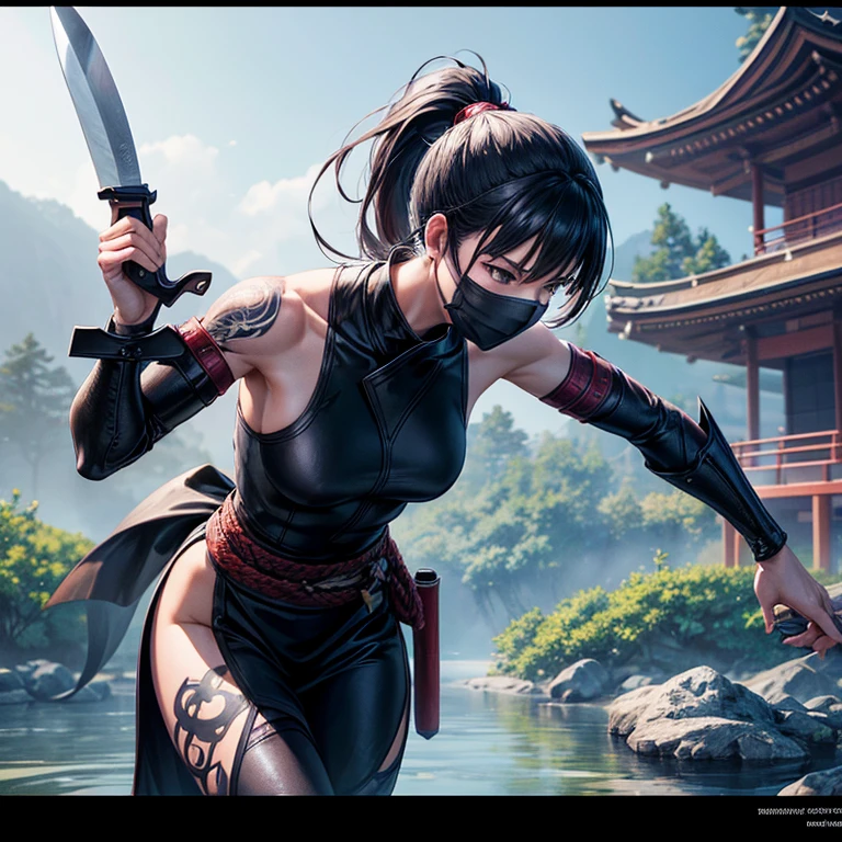 (Japanese women)、(Warrior Princess)、(Goddess of War)、(Black Hair)、(ponytail)、(Old Japanese Armor)、((Holding the Japan sword))、(True to prompts)、(Deluxe)、(Glaring with sharp eyes)、(unrealistic, Oversized breasts),(Outdoor)、(ruins)、((Large crowd))、(sunny)、(blue sky)、(Best lighting)、{{{Browsing Caution}}}、{{{masterpiece}}}, {{{Highest quality}}}, {{ultra-detailed}}, {{shape}}, {{{Very delicate and beautiful}}},{{extremely detailed CG}}、{{unity 8k portrait}}、{{Fabric Shading}}、{{super detailed skin}}、{{Perfect Anatomy}}、{{detailed}}、{{Dynamic Lighting}}、{{{beautiful detailed eyes}}}、{{{beautiful detailed Face}}}、(Perfect Legs)、(Perfect breasts)、(Perfect pose)、(Perfect body)