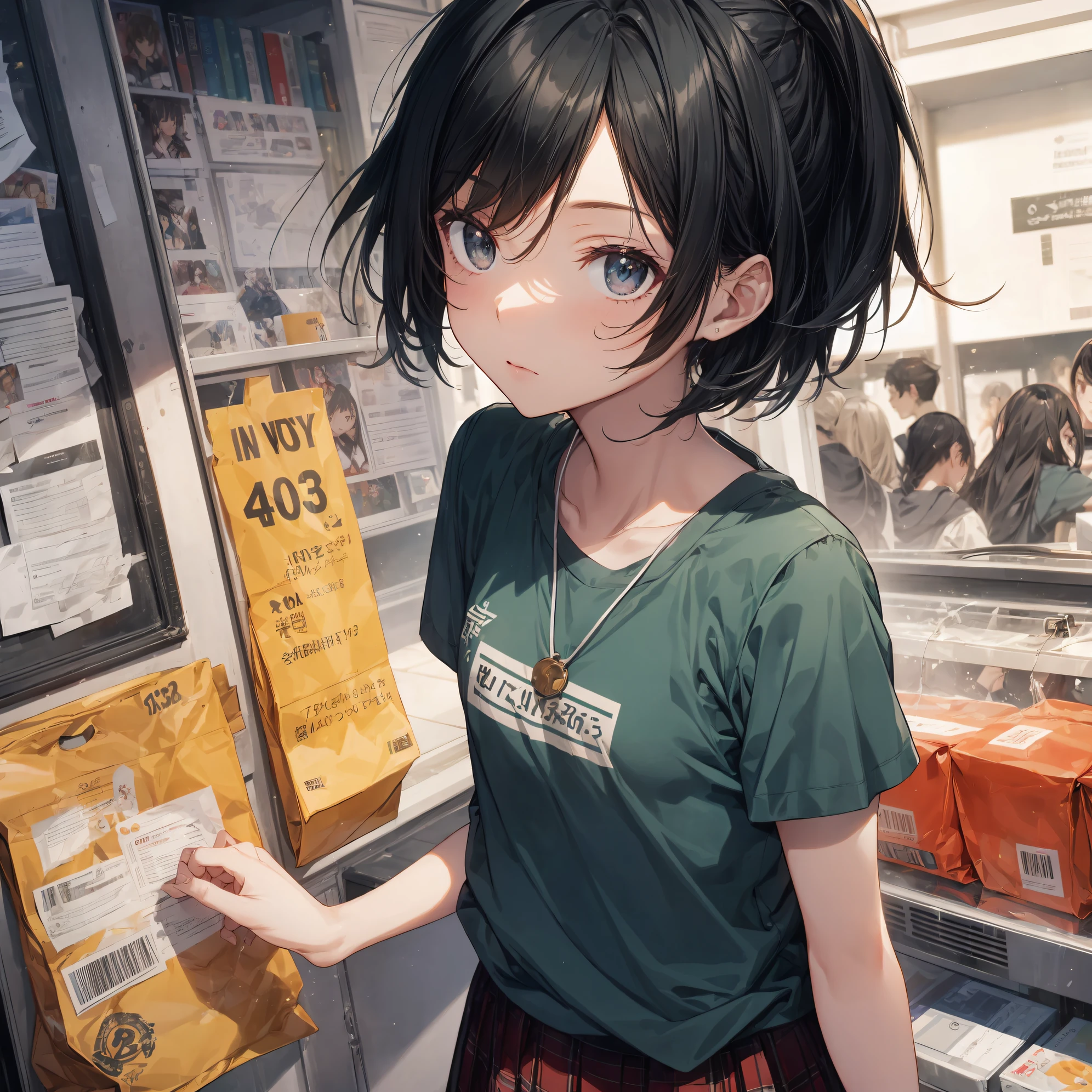 best god quality, Ultra-detailed, anime moe art style,Best Anime 8K Konachan Wallpapers,Pixiv Contest Winner,Perfect Anatomy, (Draw a girl sleepily walking to school. ),BREAK, 1girl is a cool beautiful girl, (Solo,Lori,,13yea:1.3),a junior gynous attraction, (Center part very short hair),hair messy, Forehead, Full limbs, complete fingers,flat chest, Small butt, groin, Small eyes,Beautiful detailed black eyes,Well-proportioned iris and pupils,disgusted eye, School uniform, Skirt,On the way to school. BREAK,High resolution,super detailed skin, Best lighting by professional AI, 8K Illustration,