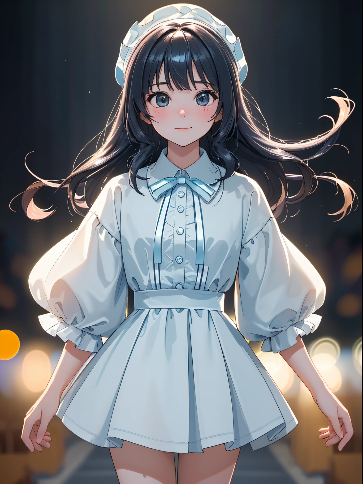 (best quality:1.2),
(masterpiece:1.2),
(girl),
(ridiculous),
(depth of field),
(blurred background),
(cinematic:1.4),
looking at the audience,
natural wavy shape,
edge,
(shining_skin:1.2),
happy,
night,
( background), cowboy shooting,