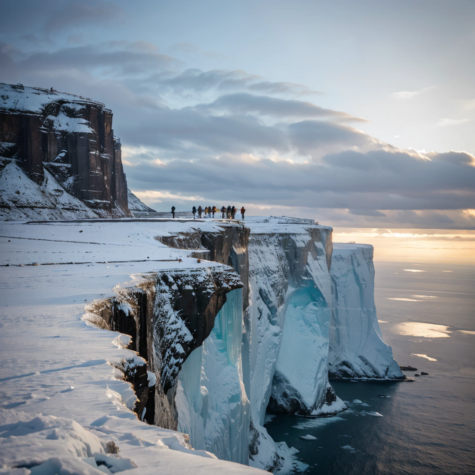 Cliffs of ice innthe north wind