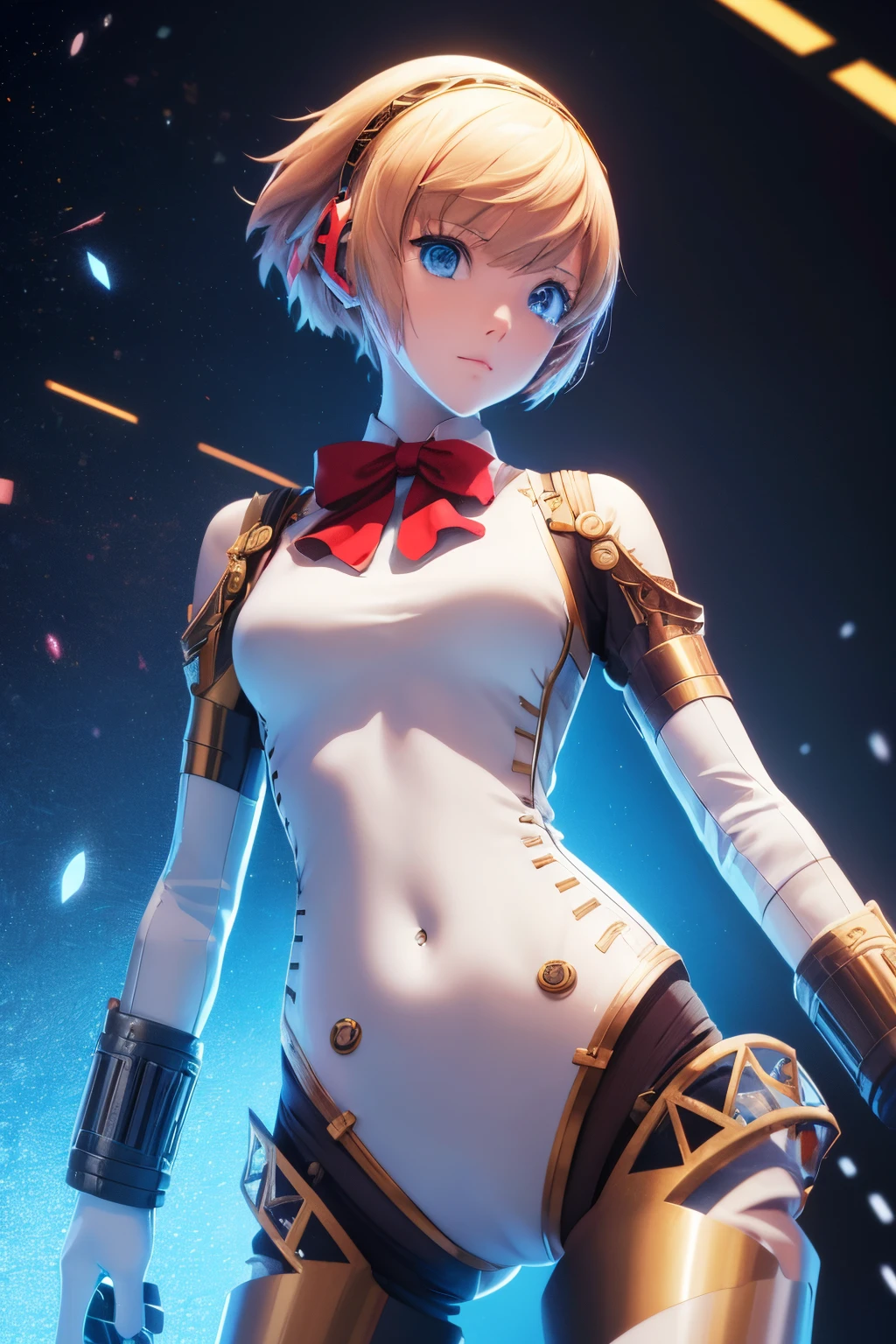 Aegis, persona, 1girl, master part, best quality, (muito detalhado CG unidade 8k wallpaperest quality), (better illustrationelhores Sombras), (particle effects). , 3d isometric, octane rendering, ray tracing, super detalhado, foco na bunda