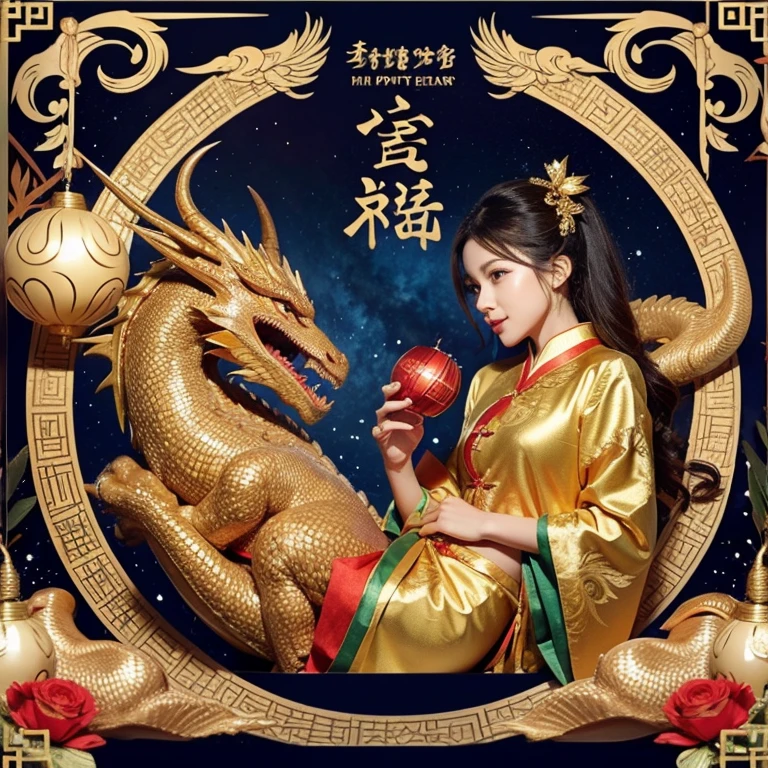 dragon new year zodiac prints cute lines