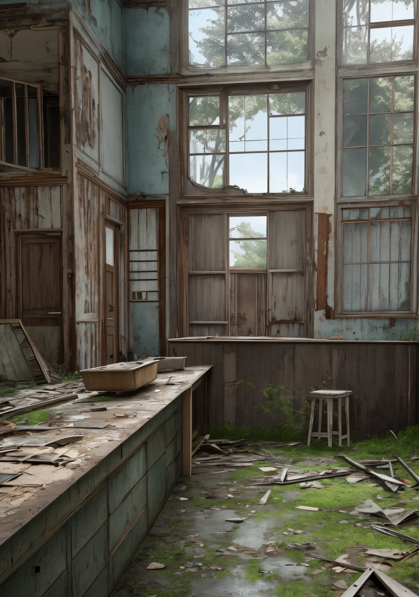 Create realistic Abandoned Place --auto --s2