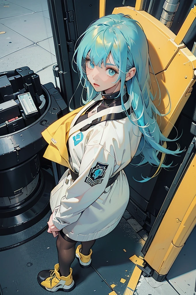 Round image,(masutepiece:1.3), (best qualtiy:1.2), (An ultra-fine illustrations:1.2), (masutepiece), High quality, high detailing,(Solo:1.4),((Round image)),[(White background:1.1)::5],[(Cyberpunk:1):5],[(Game Character Portrait:1.2):5],

{1 girl},{Solo},(((Full body))),{{{only five fingers}}},((yellow))The long-haired((Yellow and (Wiz)),Long hair,Whole body, pantyhose,look at viewr, From  above, aqua eyes, Cyberpunk,