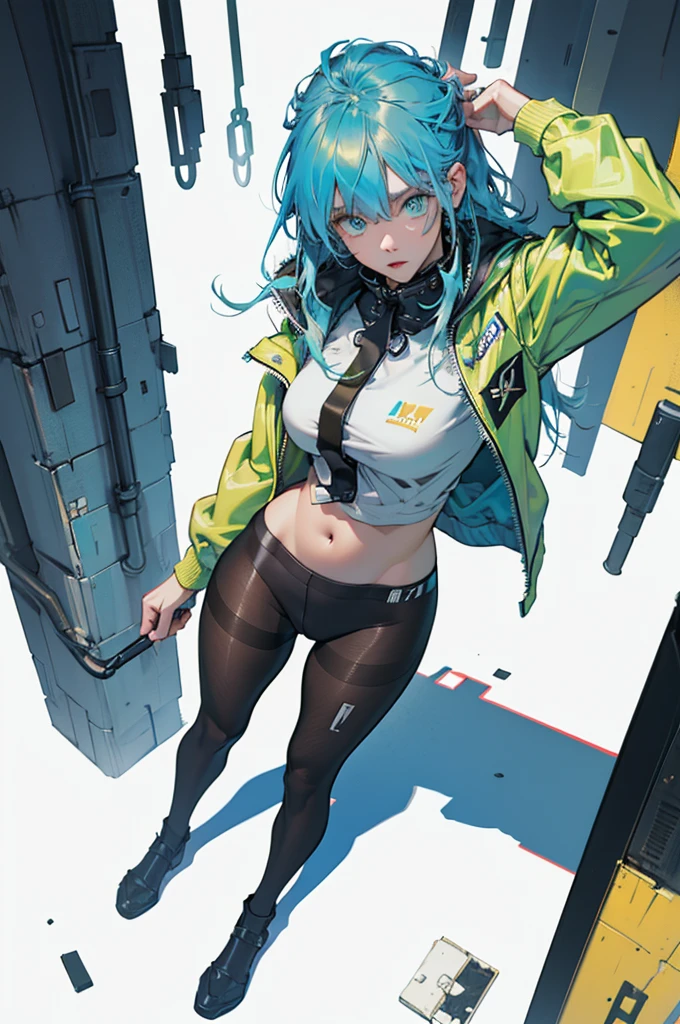 Round image,(masutepiece:1.3), (best qualtiy:1.2), (An ultra-fine illustrations:1.2), (masutepiece), High quality, high detailing,(Solo:1.4),((Round image)),[(White background:1.1)::5],[(Cyberpunk:1):5],[(Game Character Portrait:1.2):5],

{1 girl},{Solo},(((Full body))),{{{only five fingers}}},((yellow))The long-haired((Yellow and (Wiz)),Long hair,Whole body, pantyhose,look at viewr, From  above, aqua eyes, Cyberpunk,