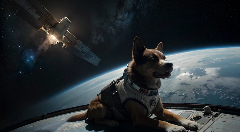 Create a captivating and detailed narrative about a courageous dog astronaut embarking on an interstellar mission to explore an unknown galaxy. Describe the dog's training, the spacecraft design, the challenges faced in space, and the ultimate discoveries made during this epic intergalactic journey."
