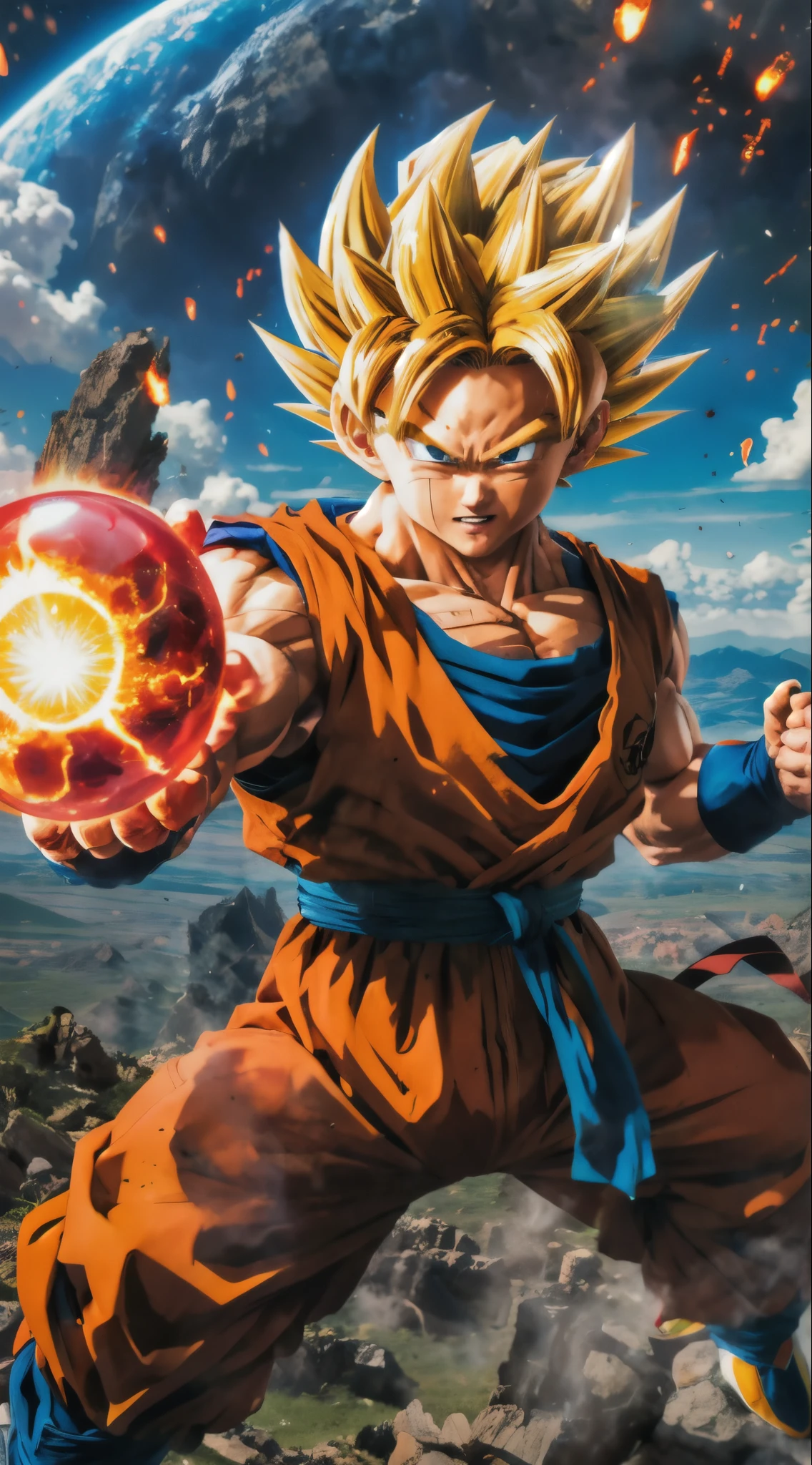 Dragon Ball Goku is a very important character, 4 k manga wallpaper, Style 4K ultra realiste, Anime badass 8 k, Goku de Dragon Ball, Goku de Dragon Ball Z, Art HD, Super Saiyan Goku, Goku de Dragonball Z, High quality wallpaper, Very detailed portrait of Goku, HD wallpaper, anime wallpaper 4 k, anime wallpaper 4k