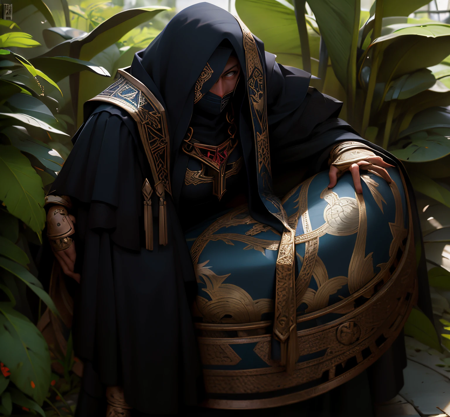 tem um homem com uma mochila e muitos gatos em uma mesa, Kenku, arte do jogo de RPG, Cultist, pintura digital dd, Arte conceitual da Riot Games, Personagem de arte conceitual de RPG, senior concept artist, Arte conceitual de personagem de RPG, arte de personagens de videogame, necromante de capa escura, arte conceitual arcana, Arte de RPG, arte conceitual sombria