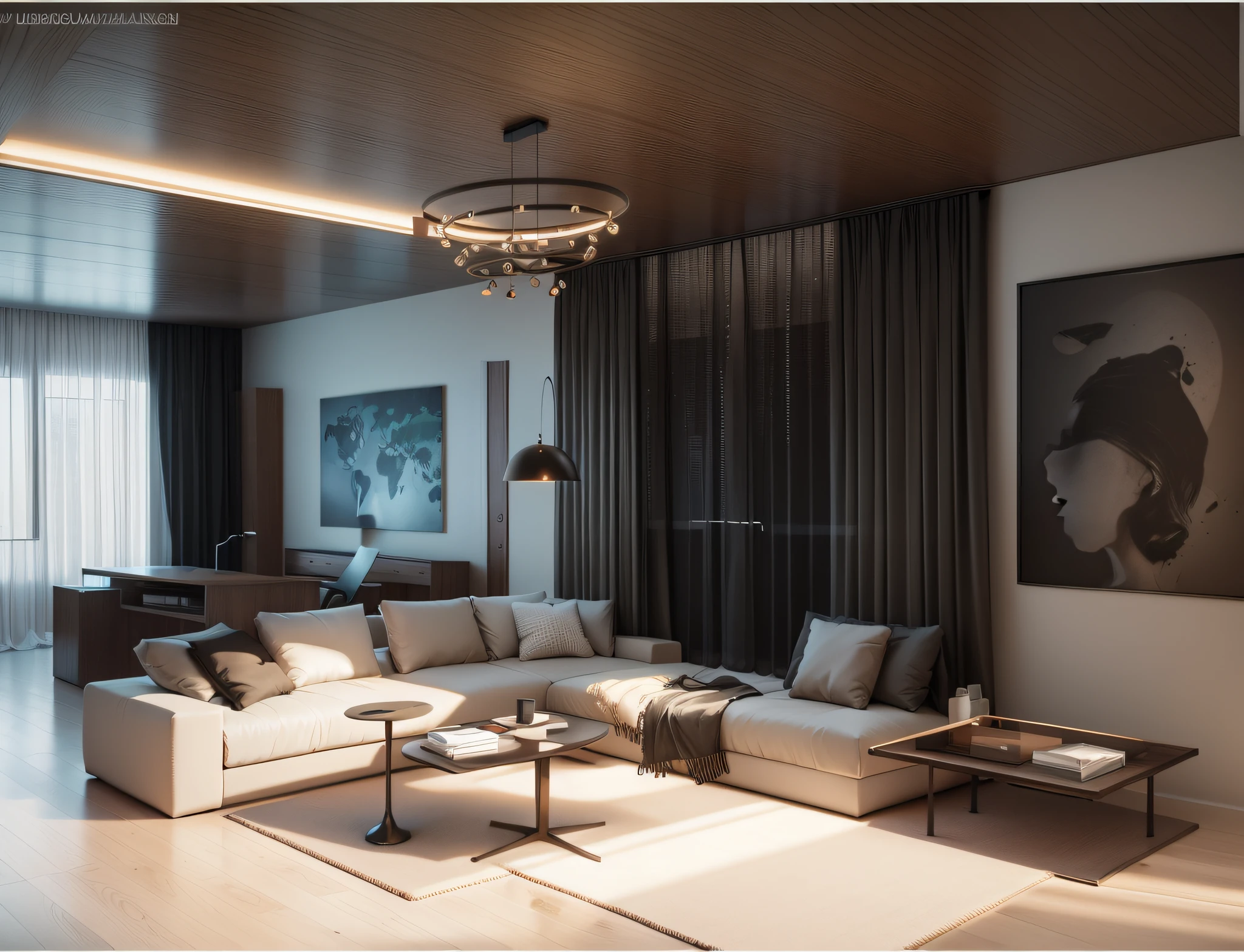 arquitetura 3D,escrivaninha luxo ,Book Archives,office for profession