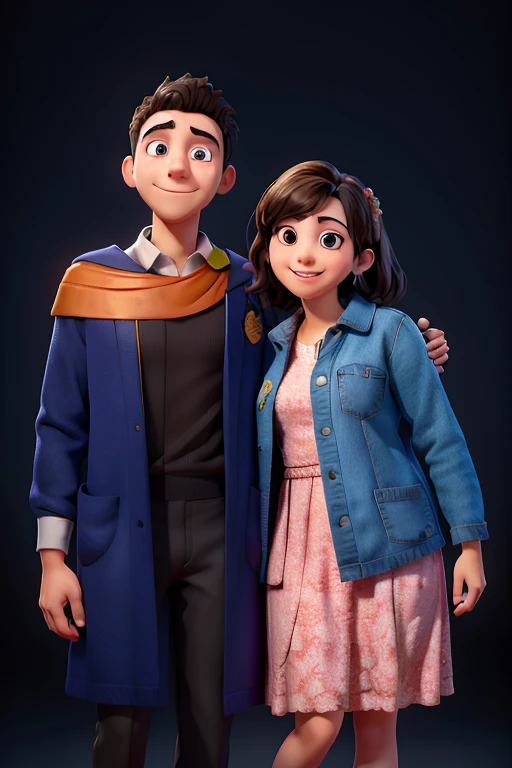 arafed young man and woman in graduation gowns posing for a picture, graduation photo, wearing an academic gown, full protrait, protrait, photo taken with nikon d750, photo taken with nikon d 7 5 0, full body photogenic shot, photo portrait, taken with canon 8 0 d, profesional photo, photo taken with canon 5d