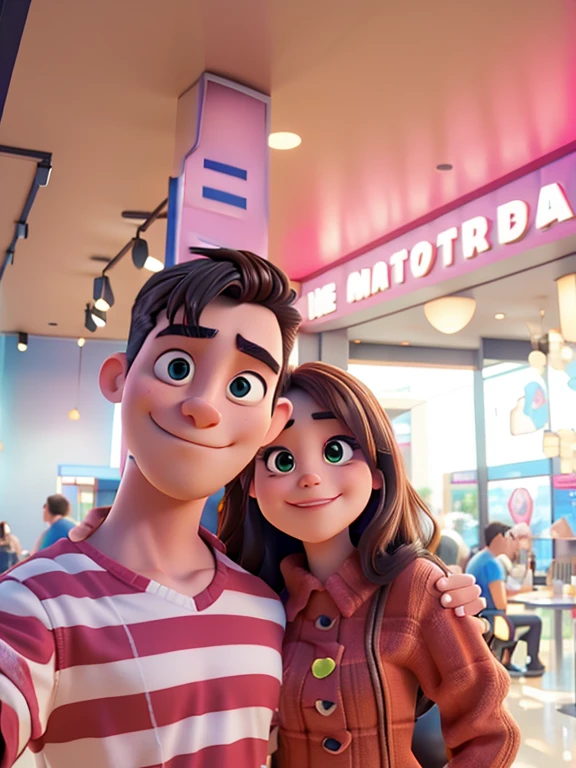 there  a man and woman standing in front of a restaurant, at a mall, in a mall, taken with the best dlsr camera, 8k selfie photograph, taken on go pro hero8, 😭🤮 💔, in love selfie, selfie, selfie photo, tyler edlin and natasha tan, taken with sony alpha 9, picture, discovered photo