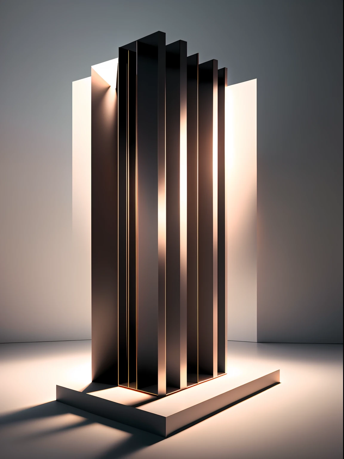 (RAW Photos, Best Quality), minimalism, minimalism, ((minimalism art work, Inspired by Donald Judd)), void art work, light and shadows, ultra-detailliert, Professional Lighting, Photon mapping, Physically Based Rendering,