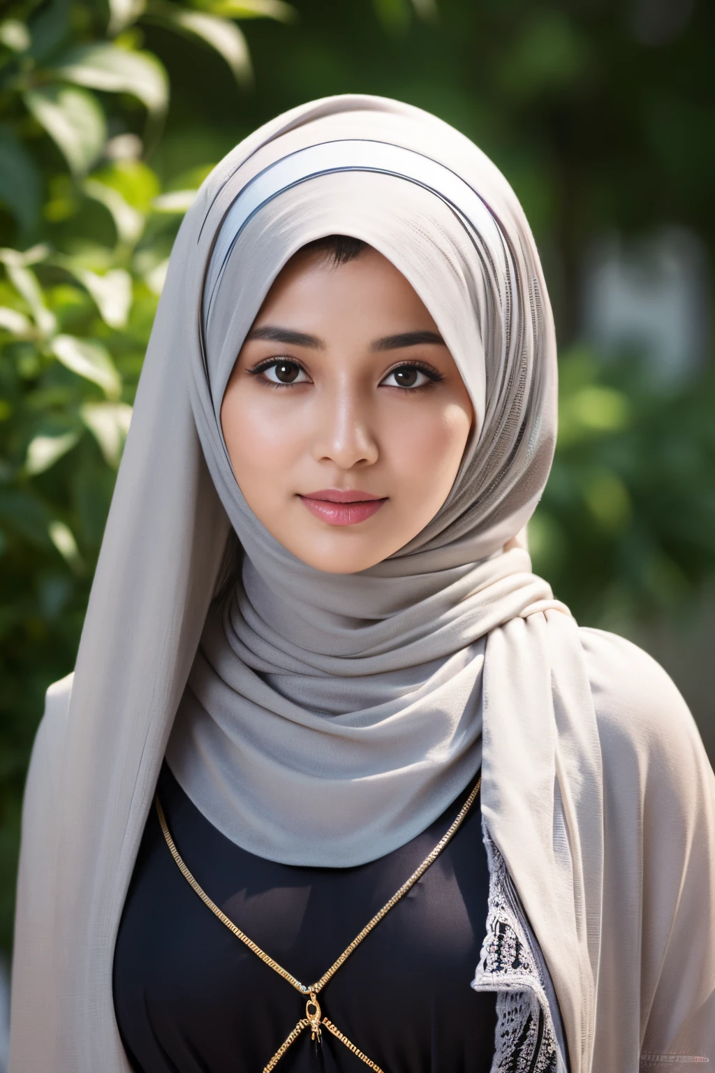 intricate, top-quality,Beautiful detailed hijabi,Bewitching face,(((kerala))) model,long lashes,Detailed details,Colossal tits,sideboobs,stares at the camera