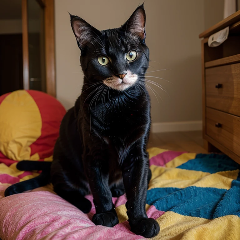Multi colour cat