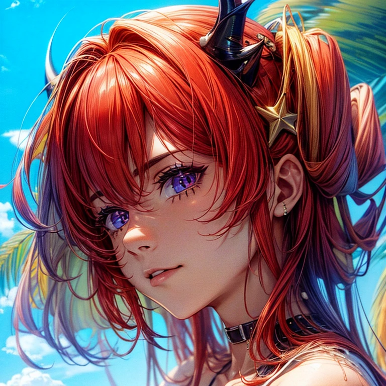 masterpiece，8K，high quality，high resolution，22 years old，full body view，white bikini，mature face，detailed face，detailed eyes