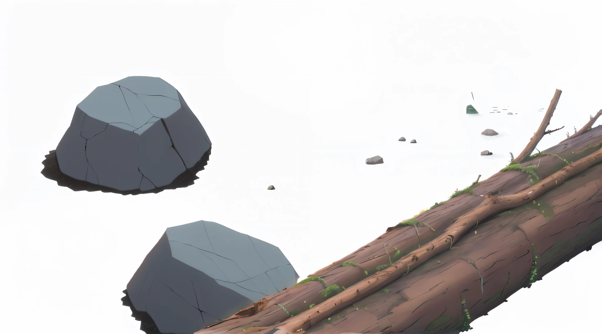 a large fallen log
