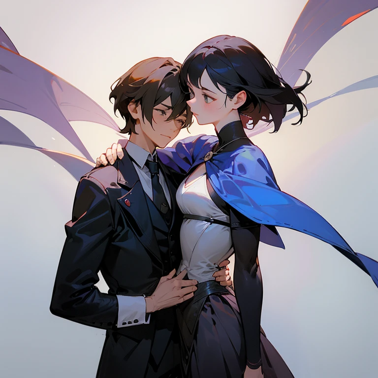 Two people in one uneven buddy combination、both sexes、girl with、Little Girl、The man is a 28 year old avenger、The two are assassins and are always together.、The world of 19th century Europe、full bodyesbian、Standing Picture、charicature、