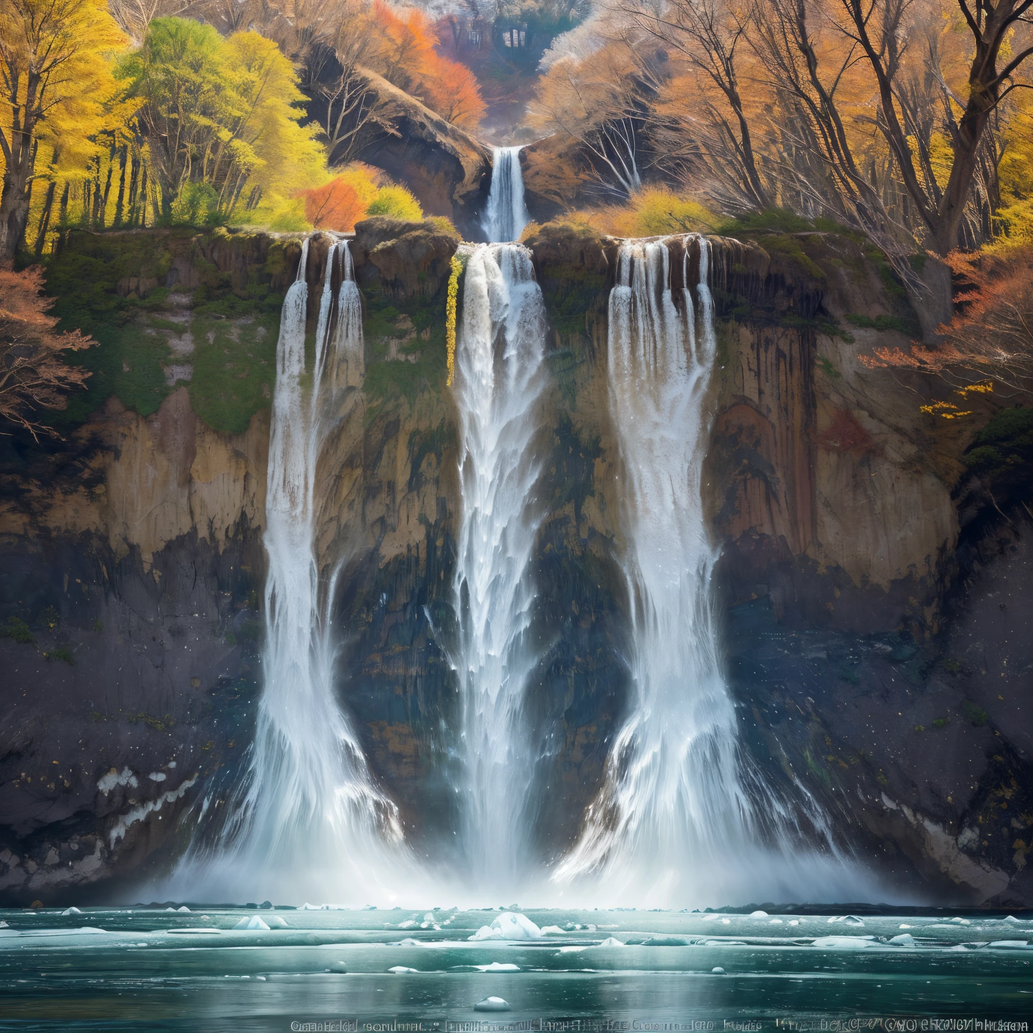 In the midst of nature's grandeur, a picturesque scene unfolds before our eyes: cascading waterfall vistas. This stunning photograph captures the dynamic beauty of rushing water as it descends from great heights, creating a mesmerizing display of power and grace. The crystalline droplets glisten under the warm sunlight, creating a kaleidoscope of colors that dance upon the surface. Each droplet is frozen in time, allowing us to appreciate the intricate patterns and delicate splashes. This high-quality image immerses viewers in the serenity and majesty of nature's wonders, providing a tranquil escape from the chaos of everyday life.
