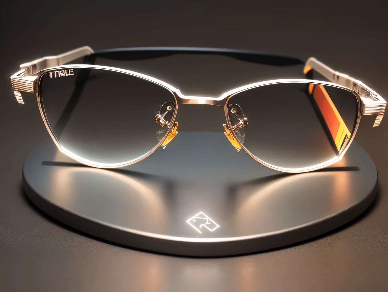 A pair of titanium frame glasses placed on an electronic scale. --auto --s2