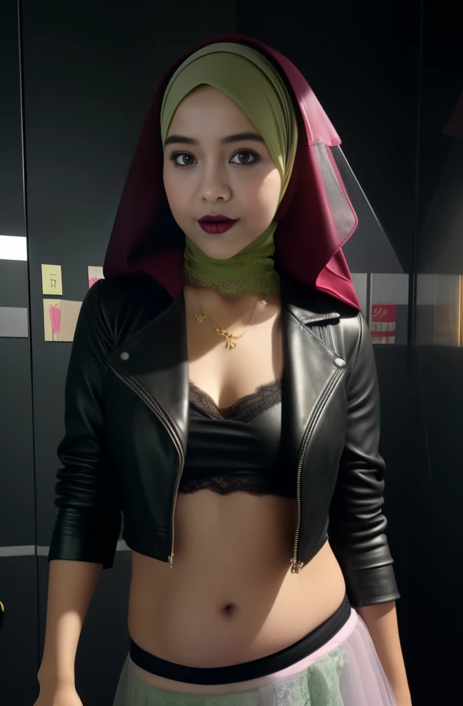 (((HIJAB MALAY GIRL))), (((BLACK LIPS))), top-quality、masterpiece、Surreal、((childs room))、((Stuffed animals are on display.))、transparent Gymnastic suit、japanes、Pupils、tiny girl、The appearance of the child、Height 140cm、hchool girl、small body of a child、streaks、Thin leg、report、Sunlight、Human Realistic Skin、Glossy skin、a picture、full bodyesbia. (((Transparent))), (((SOFT GREEN LACE))), (((SKINNY BOOBS))), (((TRANSPARENT MINI SKIRT))), (((FLAT CHEST))), (((FLAT CHEST))), (((FLAT CHEST))), (TIGHT FIT TRANSPARENT DRESS). (OPEN MOUTH) (SADNESS), ( HEAVY PREGNANT ), (((LEATHER))), (((PIERCED))).