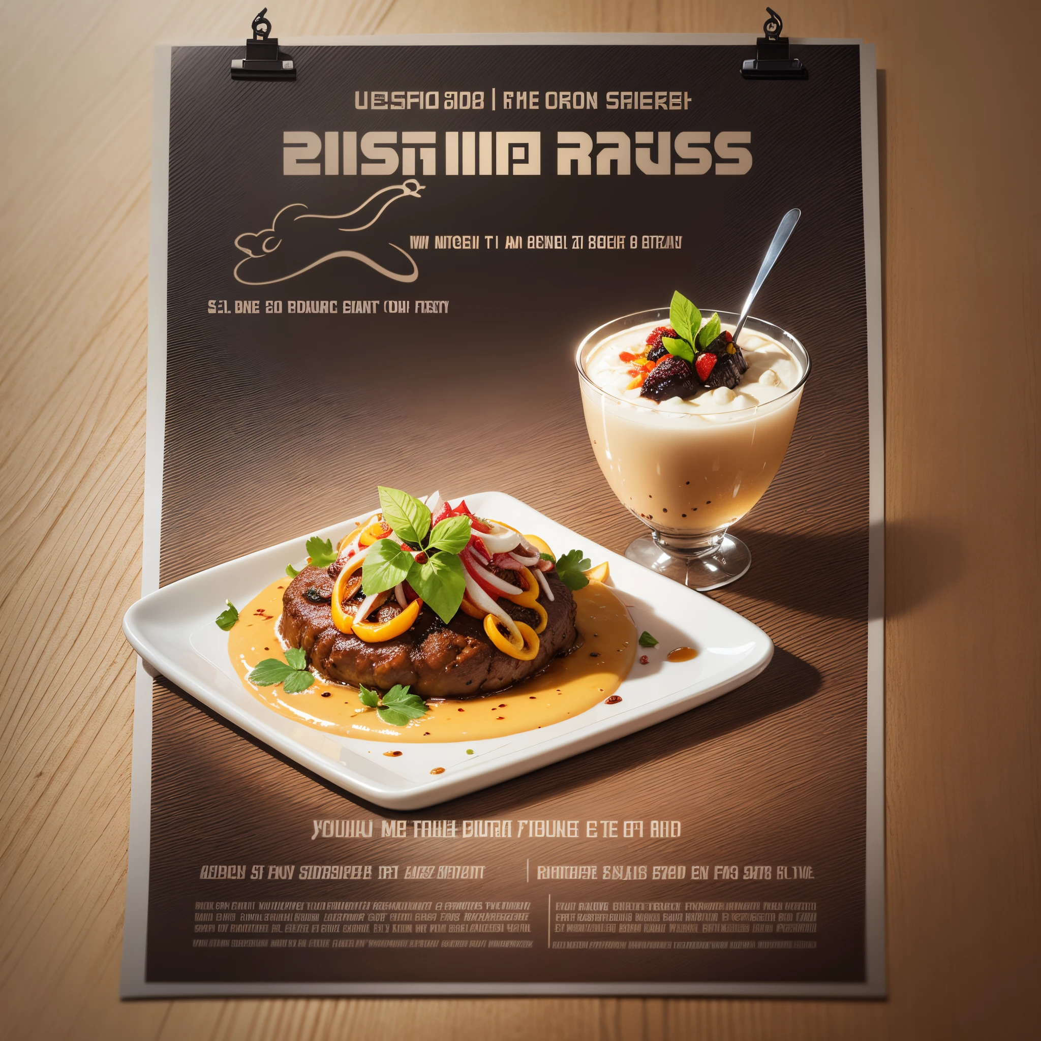 restaurant poster design --auto --s2