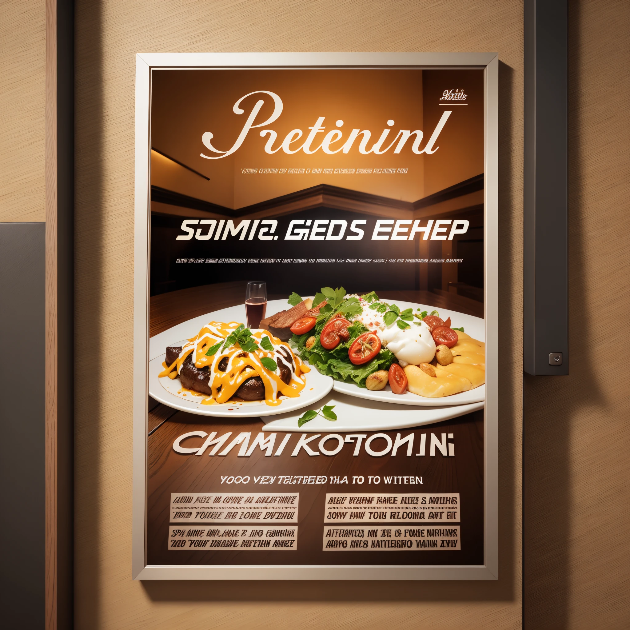 restaurant poster design --auto --s2