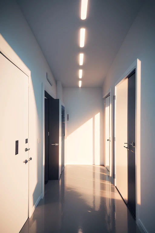 automation, clean lines, minimalist artwork, vibrant color palette, soft lighting
