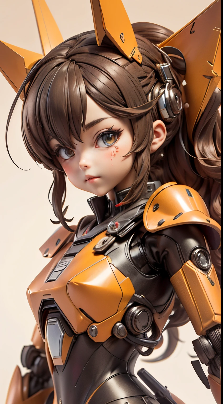 Il y a un mini robot Gundam, mignon, Rendu 3D, petit robot, portrait femme anime, Rendu d’anime 3D mignon, Mignon art numérique détaillé, mini mech mignon, Rendu 3D stylisé, 3D rendu personnage art 8k, Peinture numérique mignonne, anime style 3D, Rendu super détaillé, arme à la main, visage délicat,
