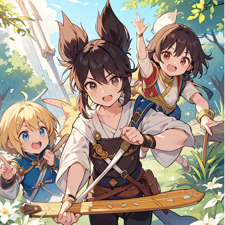 Haruki encounters companions with different races and abilities, Ken and Lute, during his adventure. They cooperate towards a common goal, showcasing their abilities and deepening trust. The trio resolves to embark on a journey of adventure adorned with bonds and friendship.