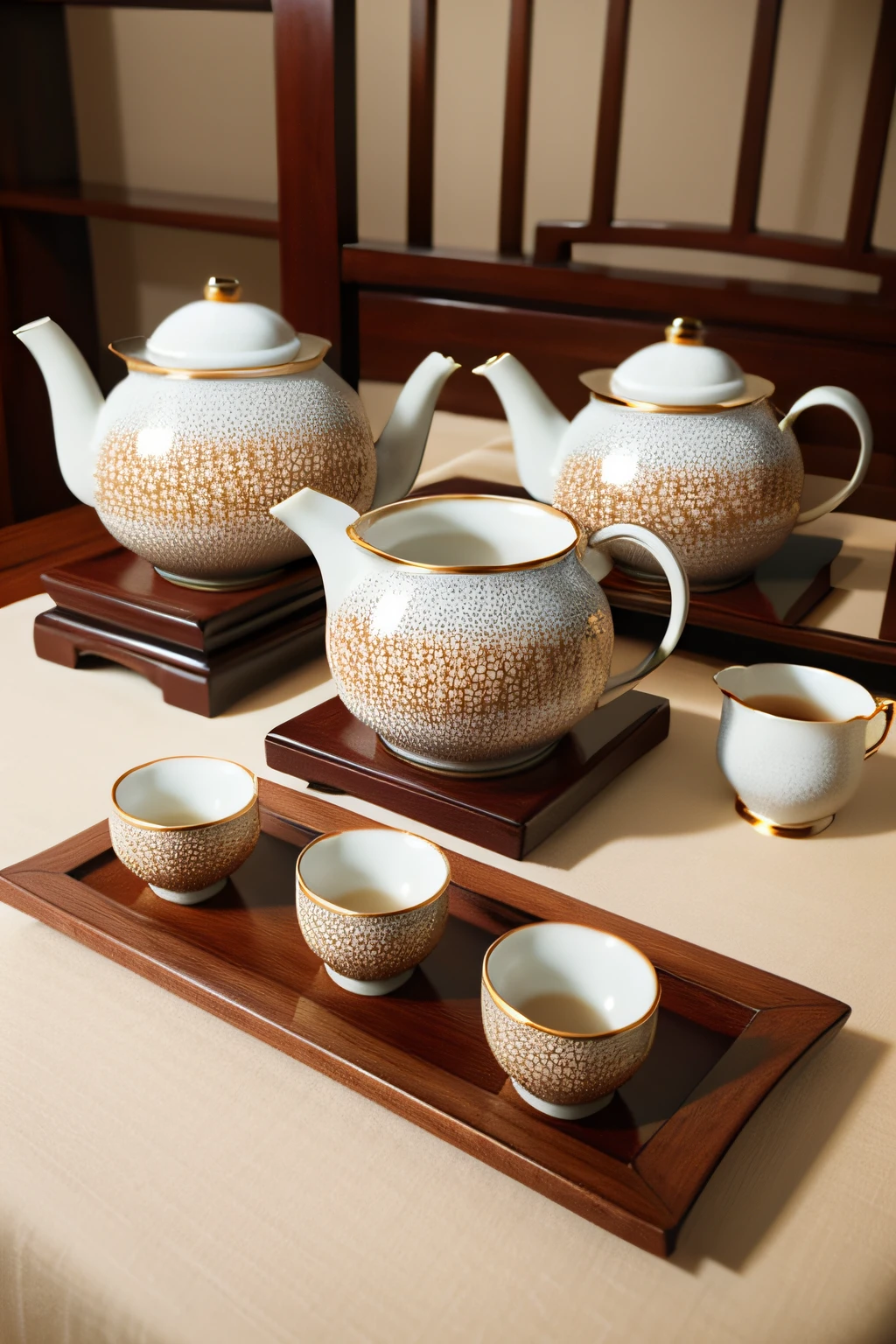tea set,Beautifully patterned tea sets,The colors match well,The display effect pleasing to the eye.,china idol,ceramics,succinct,super detailing,tmasterpiece,Epic work