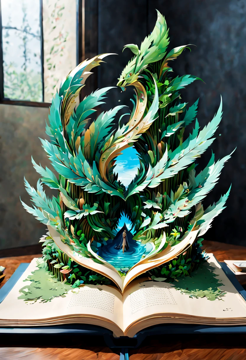 (minimalism:1.4), pop up book, pagerCutting art, intricate, anime screencap, (best quality, masterpiece, Representative work, official art, Professional, unity 8k wallpaper:1.3)