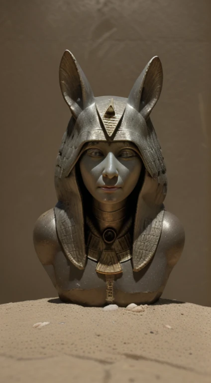 egyptian god Anubis - surrealist style, surrealist artwrok, dream like, Salvador Dali style, Rene Magritte style, highly detailed, masterpiece, painting-like, HD