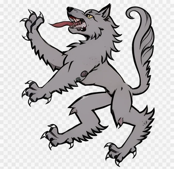 um brasao de armas lobo de desenho animado com a pata levantada e a boca aberta, an anthropomorphic wolf, anthropomorphic wolf, anthropomorphic wolf male, dire wolf, female anthropomorphic wolf, lobisomem?, Fenrir, lobisomem sexy moral alta raiva, Wolp, um lobo minotauro, Gnoll, high school mascot, lobisomem bandeira