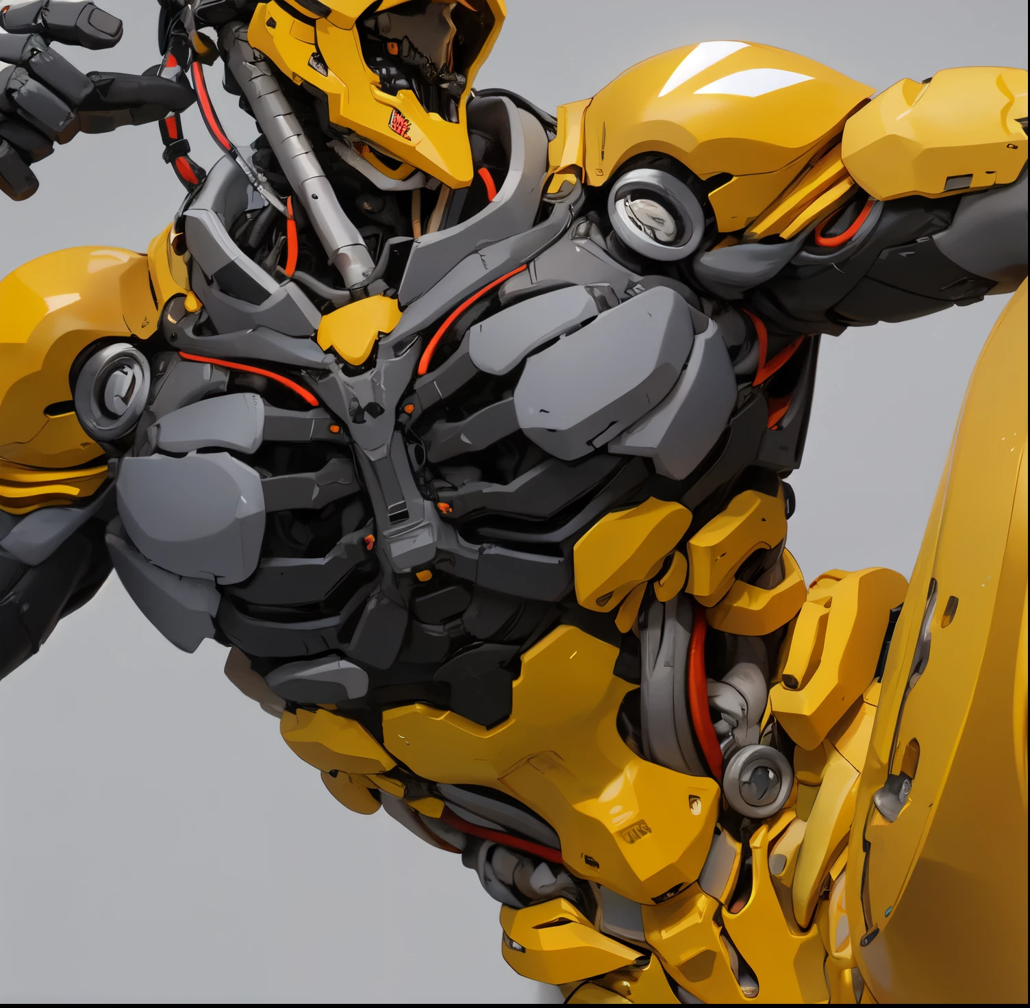 Ultra-detailed details,There a mechanical skeleton under the metal breastplate,mechanical skeleton,prosthetic limbs,