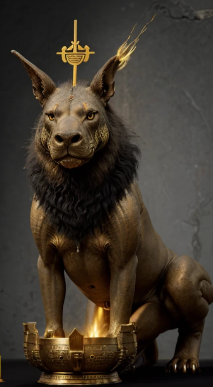 Anubis was weighing the hearts of the souls with Ma'at's feather. Ma'at was a principle of order meaning justice, righteousness, balance and harmony. If the soul's heart was heavier than Ma'at's feather, this showed that the soul was evil. In this case, the soul was swallowed by a monster called Ammit. Ammit was a cross between a crocodile, a lion, and a hippo. If the soul's heart was the same or lighter than Ma'at's feather, this showed that the soul was good. In this case, the soul was going to a heaven called Aaru. Aaru was a fertile and beautiful place. The souls lived there happily ever after. The scales of Anubis reflected the ancient Egyptian belief in afterlife and moral values