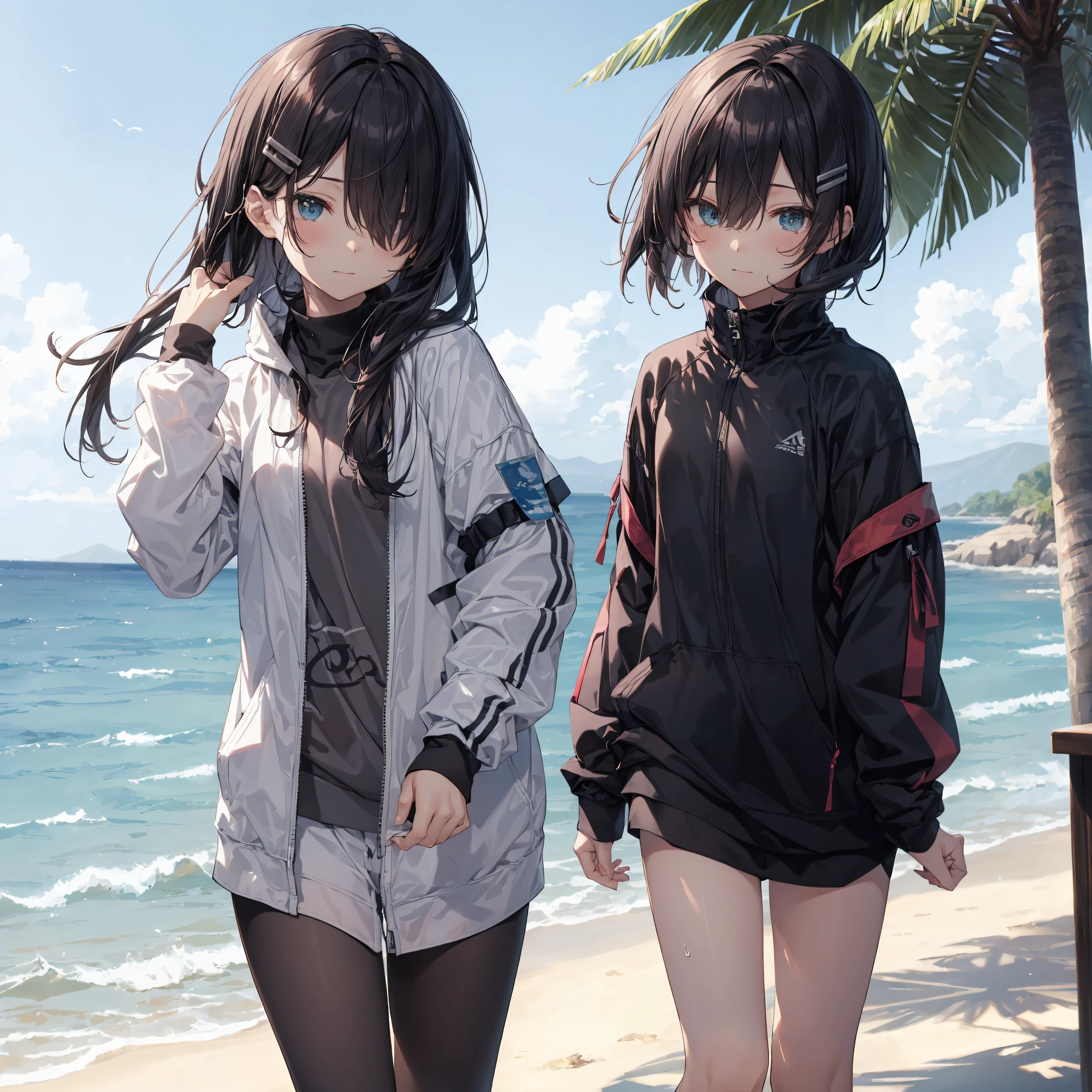 of the highest quality, anime moe art style,Best Anime 8K Konachan Wallpapers,Pixiv Contest Winner,Perfect Anatomy, BREAK,(Draw a picture of a girl in a swimsuit walking on the beach.),BREAK, 1girl is a beautiful girl with poor luck.,(Solo,Lori,,14yea:1.3),a junior imbs, complete fingers, short silver hair, Forehead, (Hair over one eye:1.4),Small breasts, Small butt, Beautiful detailed eyes, well-proportioned student,groin, Wet, Shiny skin, Cowboy Shot, hair clips, Swimsuit, Parted lips,wavy mouth smile,in beach.BREAK,Ultra-detailed,High resolution,super detailed skin,
Best lighting by professional AI,Illustration,