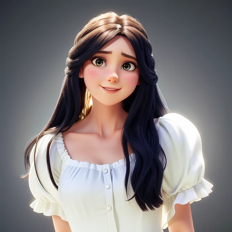 There a long-haired woman in a white dress,Lecture in the classroom,Female Teacher
