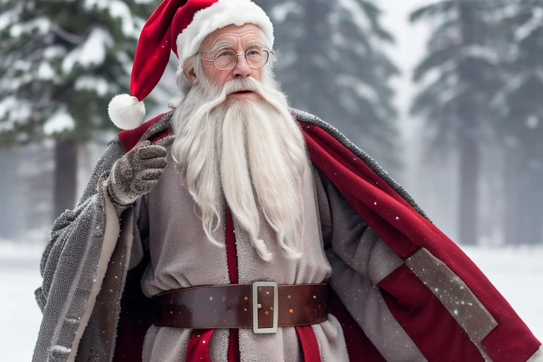 An elder with a long beard and white hair, with a serene face wrinkles, looking producing, body older weak, skinny bones hairy, body naked, his shirt was open to reveal his stomach wrinkles older hairy weak and chest, arms legs neck hands feet skinny old and weak, Santa Claus hat, gloves, open coat boots, red white briefs, shy and blushed, Lying in the snow,snow lily,Closed eyes,master-piece,4K images,beste-Qualit