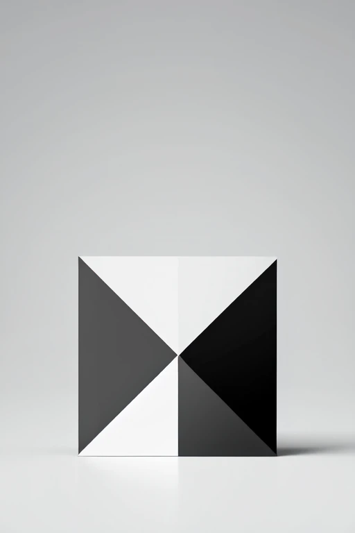 A minimalist art piece featuring simple geometric shapes in a balanced composition. The artwork should include a large circle, a square, and a triangle, with a harmonious use of negative space. The color palette is restricted to black, white, and shades of gray, emphasizing simplicity and elegance. The background is plain white to highlight the shapes.